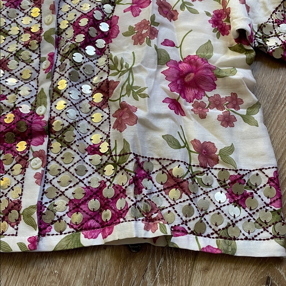 Alix Of Bohemia Stevie Camellia coin shirt! Handmade. NWT! Perfect for summer. - Picture 5 of 16